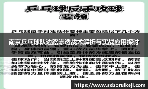 南京乒乓球队边路渗透战术解析与实战应用探讨